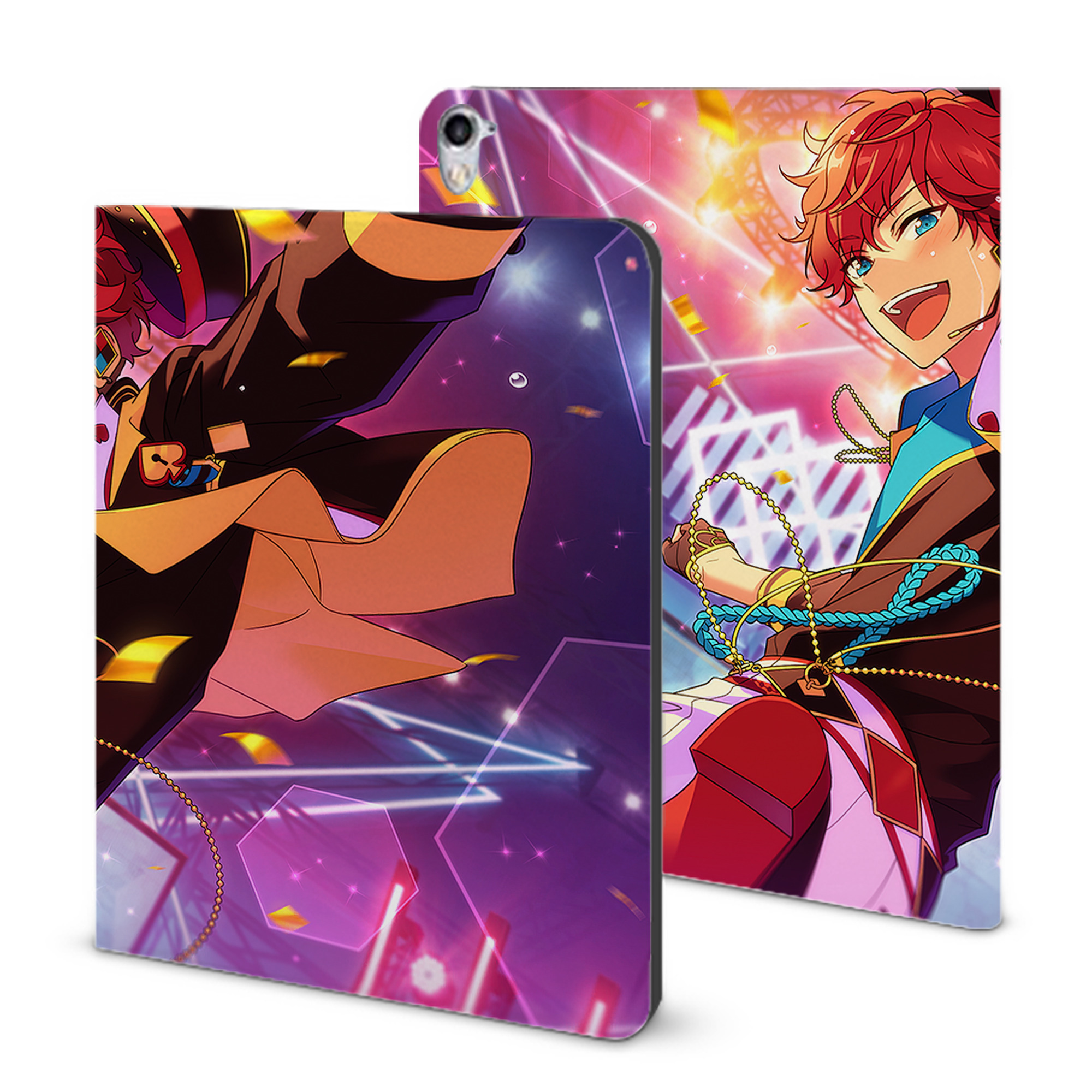 （画像用） あんさんぶるスターズ! Ensemble Stars IPad ケース ブック型 PUレザー TPU 耐衝撃 軽量 薄型 ペン収納なし 全面保護 IPad 各モデル対応